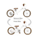 Bicicleta de equilibrio iimo 2 en 1 de 14" (Bicicleta de equilibrio a bicicleta de pedales)